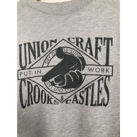 Crooks & Castles Sweatshirt Mens Large Union Craft Crewneck Pullover Graphic - Picture 6 of 14